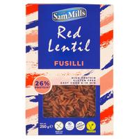 Fusilli z červenej šošovice Sam Mills 250 g