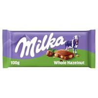 Milka mliečna čokoláda s celými orieškami 100 g