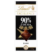 Lindt excellence horká 90 % cocoa 100 g