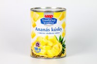 Ananás kúsky v sladkom náleve COOP 565 g