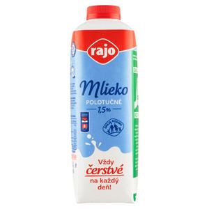 Čerstvé mlieko polotučné 1,5 % 1 l