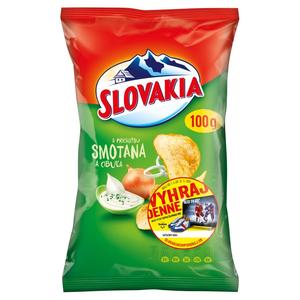 Slovakia chips s príchuťou smotana s cibuľou 100 g 