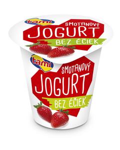 Smotanový jogurt bez éčiek jahodový 135 g