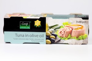 Tuniak v olivovom oleji COOP 3 x 80 g