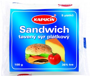 Kapucín sandwich tavený syr plátkový 100 g