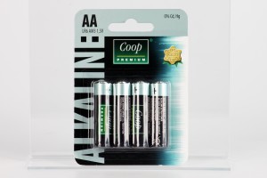 Batérie alkalické LR6 AA COOP 4 ks